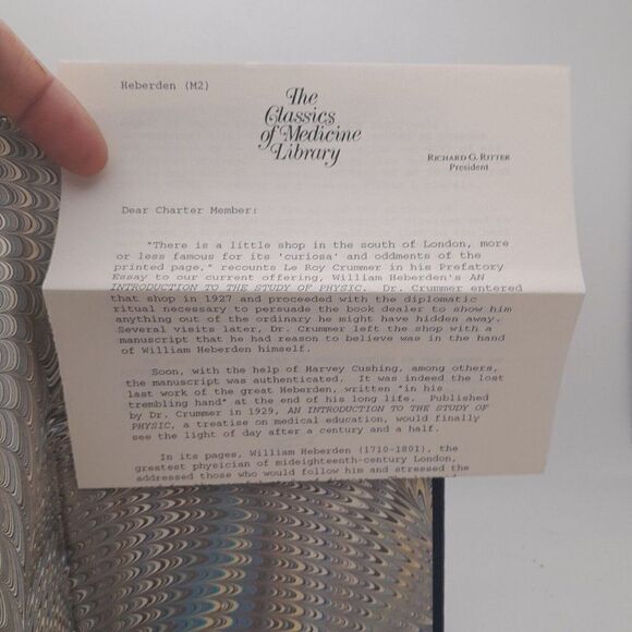 Classics of Medicine Library Introduction to the Study of Physic Heberden - Picture 6 of 9